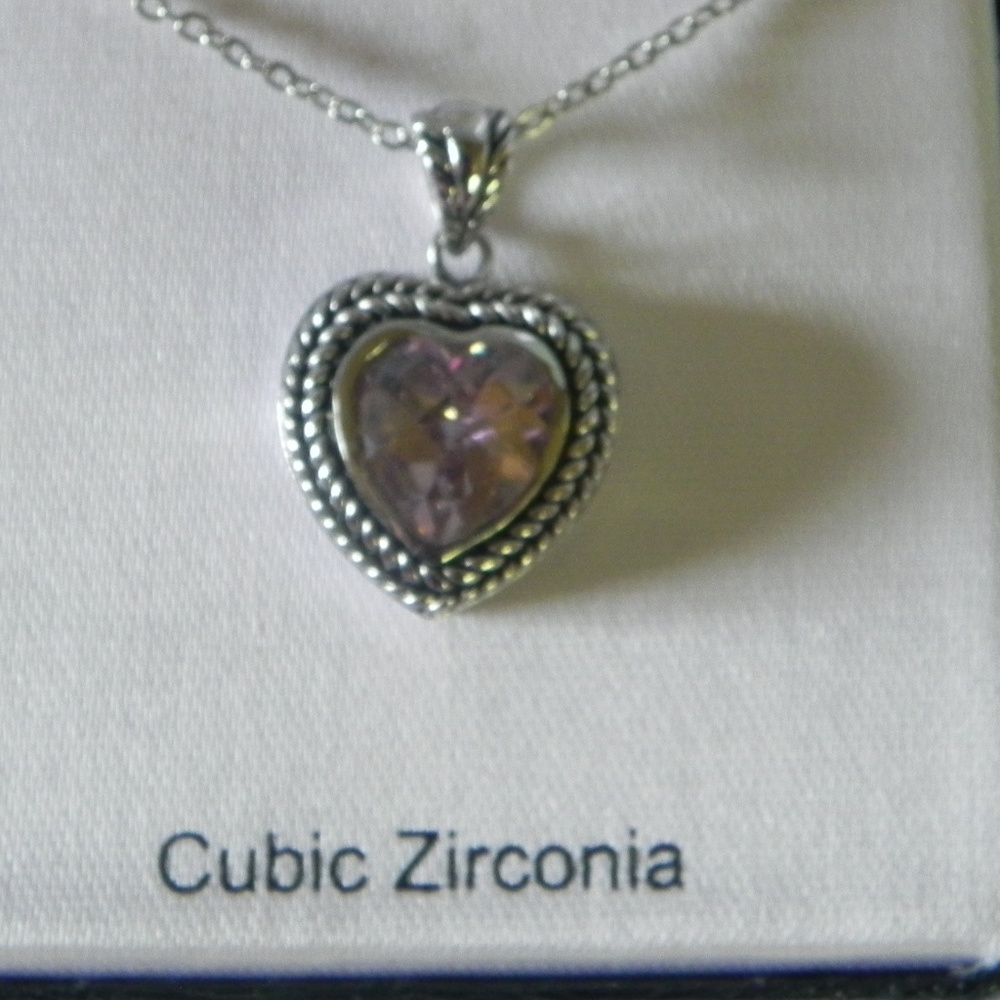 Silver Heart Shaped Necklace